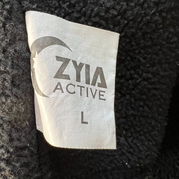 Zyia Active Black Fleece Targhee Jacket Size Large - Picture 6 of 9
